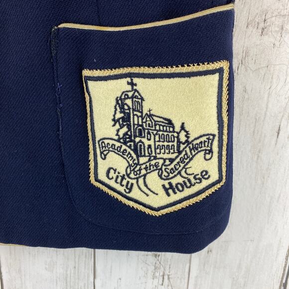 VTG 50's Piper Academy Of The Sacred Heart City House Academia Blazer Size Large - Picture 4 of 13